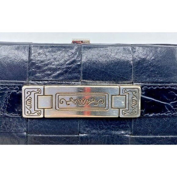 Brighton Black Leather Small Organizer Checkbook Bag Wallet Clutch 7.5 x 4.5” - Picture 11 of 16